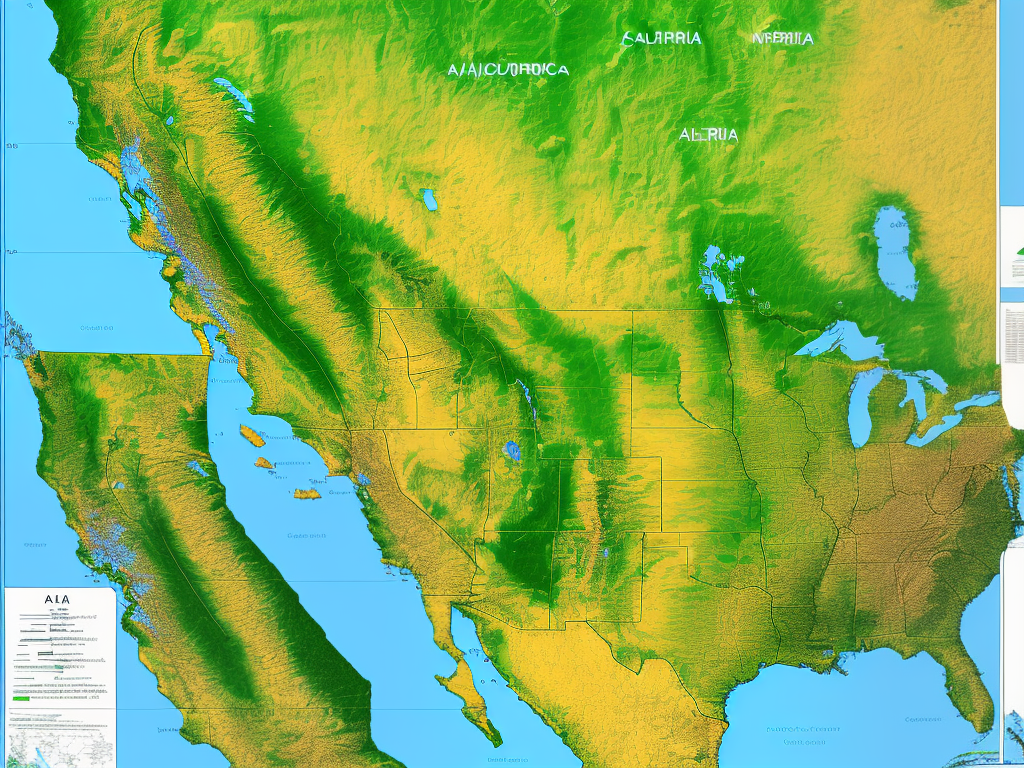 A map of California's National Forests showing the different locations across the state.